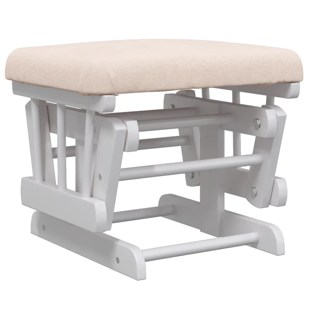 Poltrona | Sedia Relax Glider con Sgabello Rosa Chiaro in Tessuto