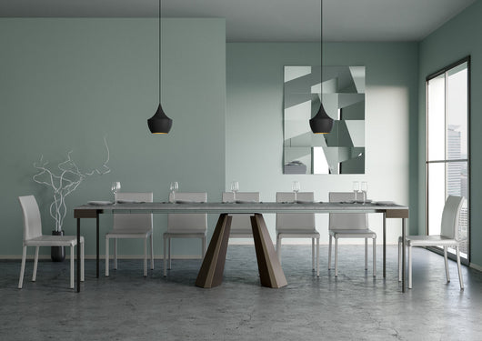 Consolle Allungabile 90-300x40x77 cm in Nobilitato Grigio