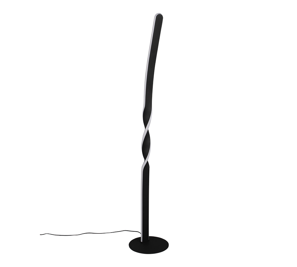 Piantana LED, metallo, nero, H 110 cm, Ginko