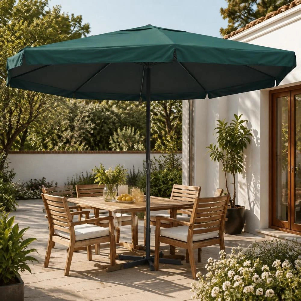 Green Aluminum Parasol, 500 Cm