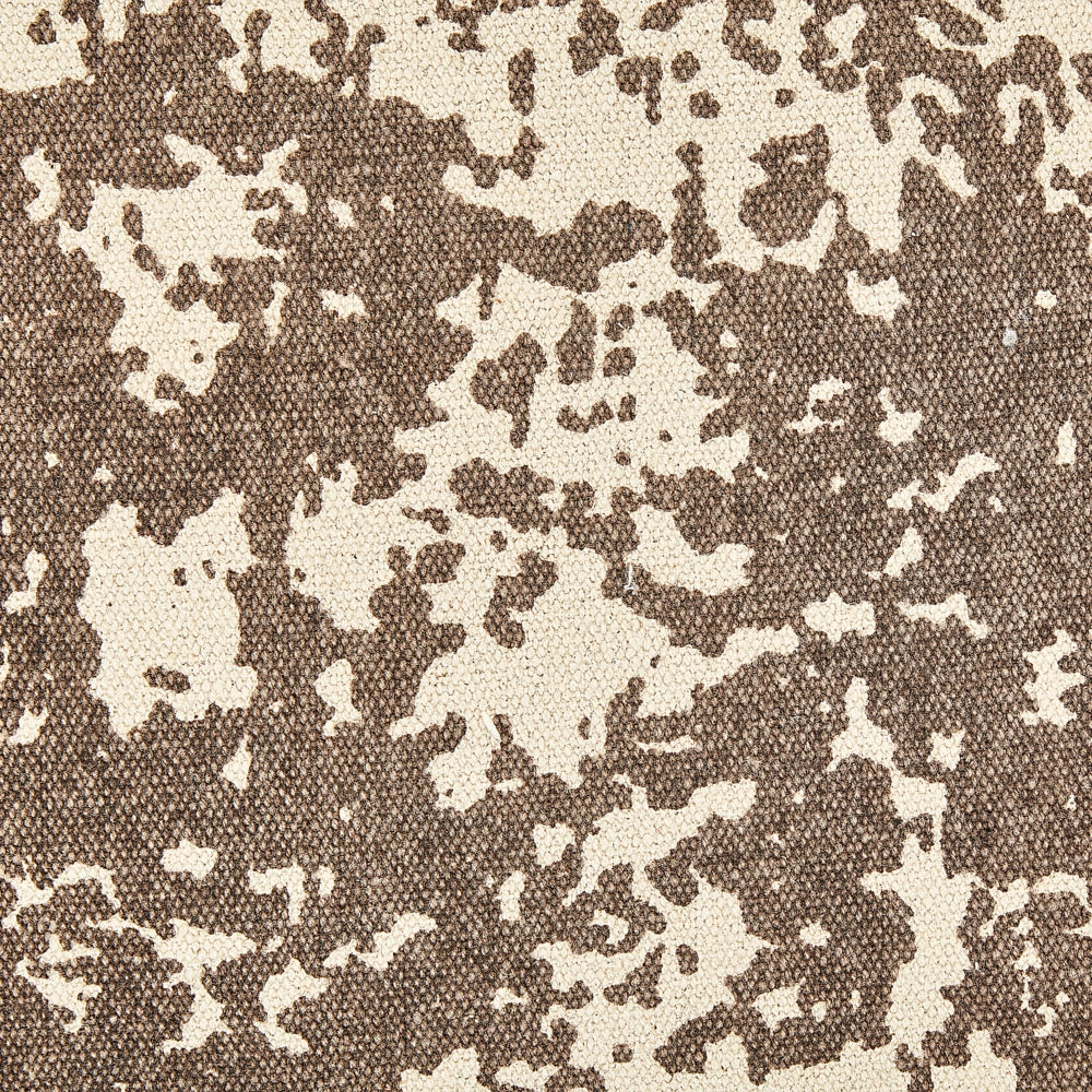 Cuscino di seduta quadrato in cotone con motivo astratto beige e marrone 50 x 20 cm soggiorno salotto moderno classico