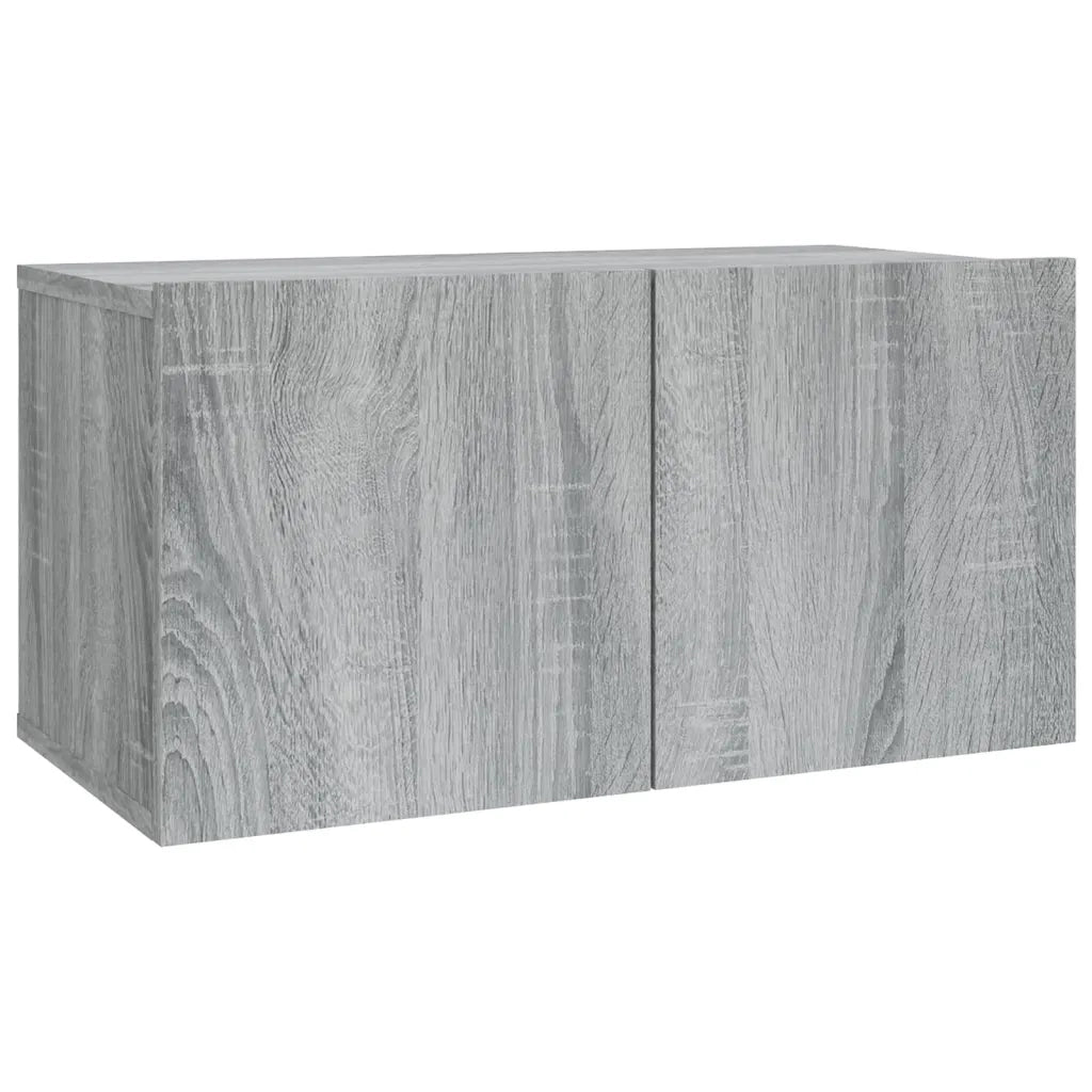Set Mobili Porta TV 2 pz-Set di 2 Credenza per TV Grigio Sonoma in Legno Multistrato 620708