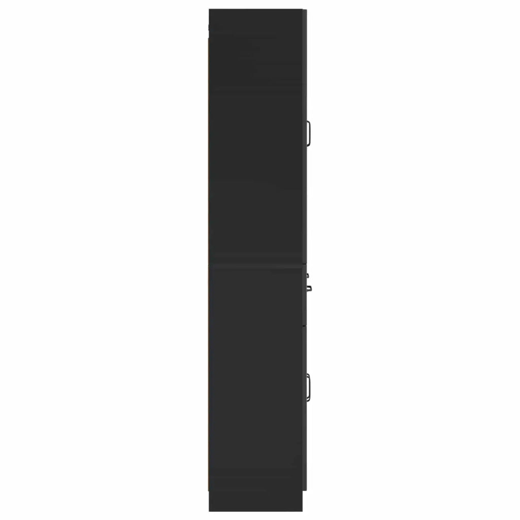 Set di armadi 2 pcs Nero Legno ingegnerizzato