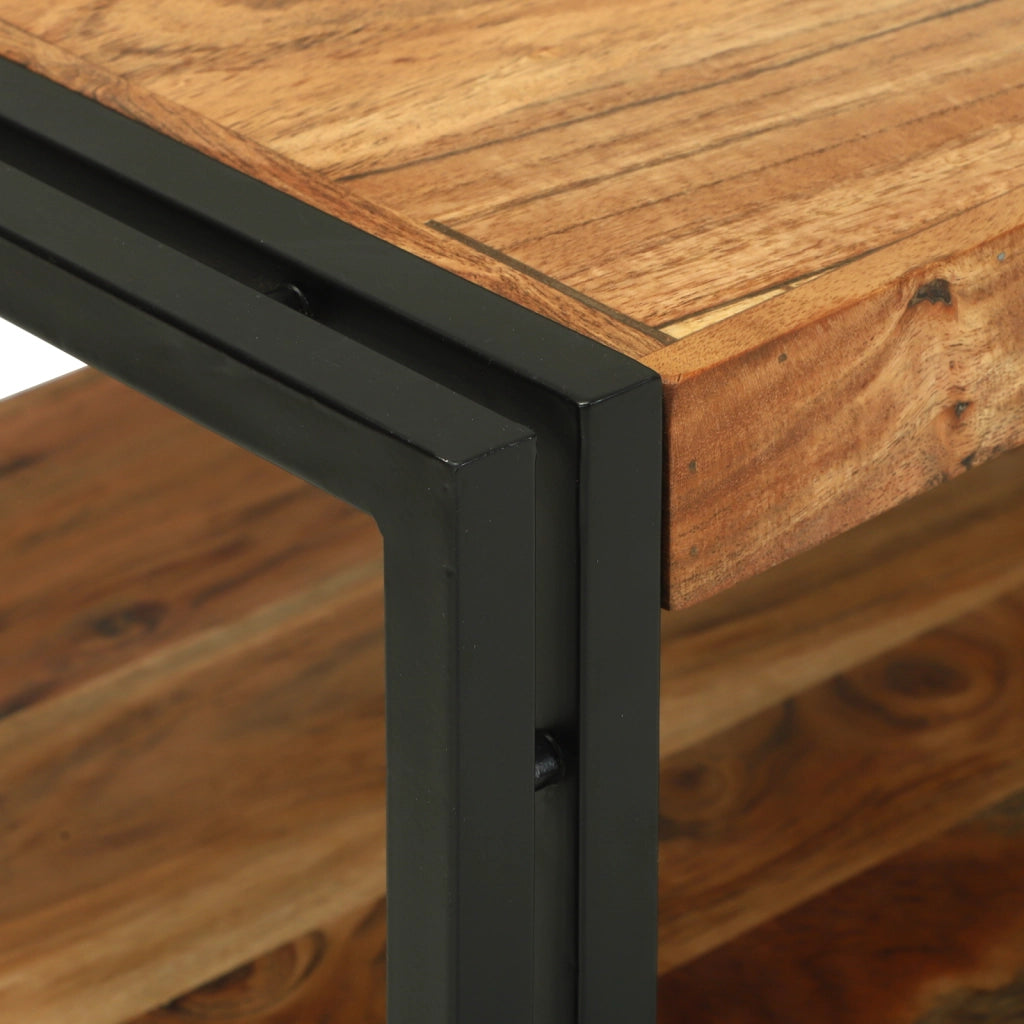 Tavolino da caffÃ¨ 120x50x38 cm in legno massello di acacia