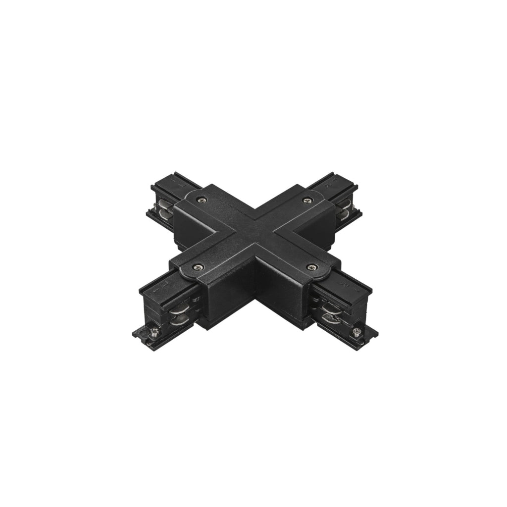 LED-RAIL-X-NER CONNESSIONE A X PER BINARIO TRIFASE RAIL NERO 18,17X4,2X3,44CM