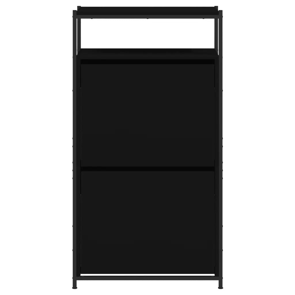Scarpiera Nera 60x34x112 cm in Legno Multistrato 840029