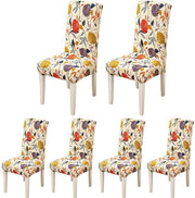 Set di protezioni per sedie da pranzo 6 pezzi - elastico - lavabile - protezione decorativa - tessuto Jacquard - duraturo e lussuoso - set di protezione per sedie da pranzo