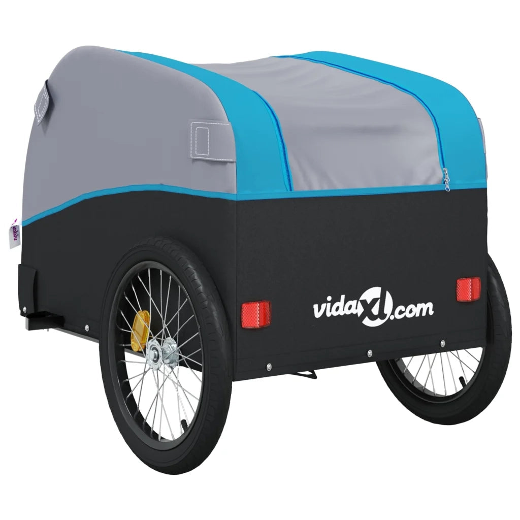 Rimorchio da Bici Nero e Blu 45 kg in Ferro CFW4151555