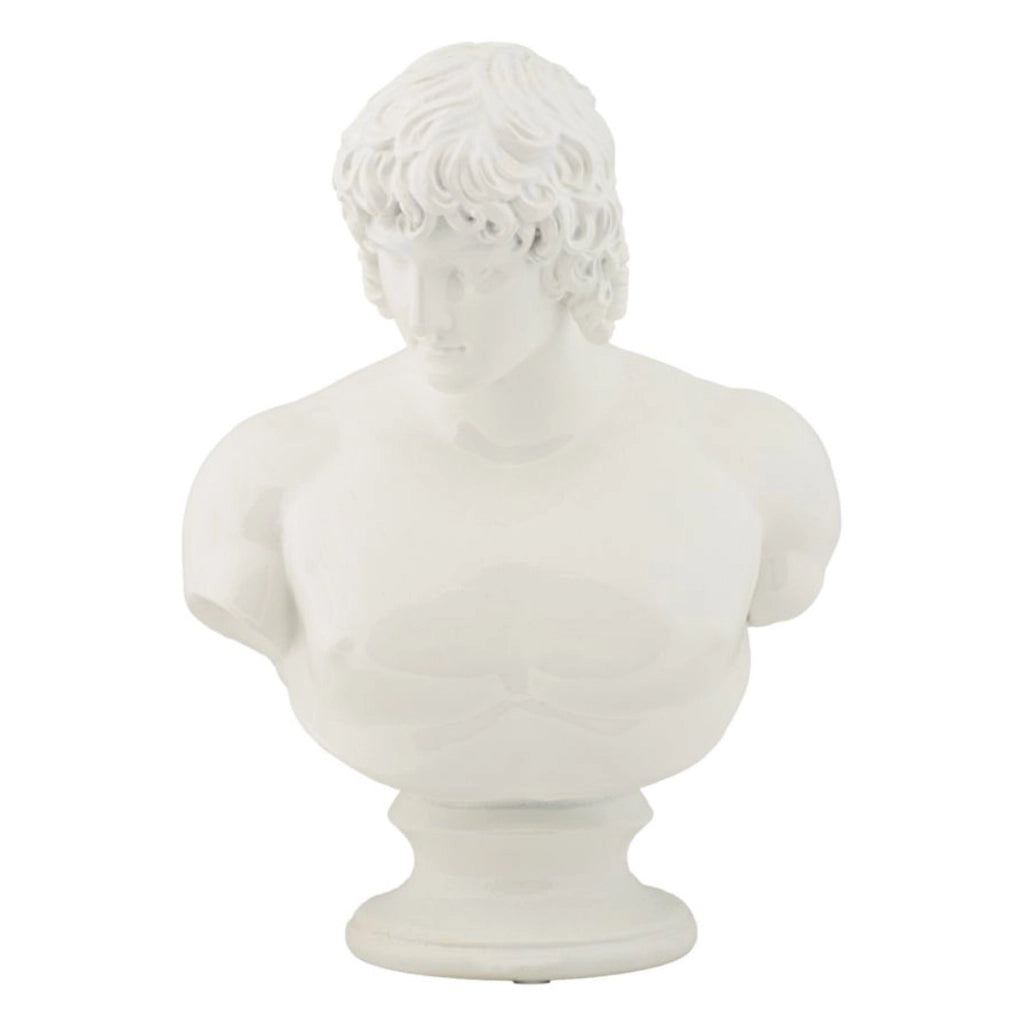 Scultura Grecia 6, Bianco, Poliresina, 18,2x12,8x25 cm