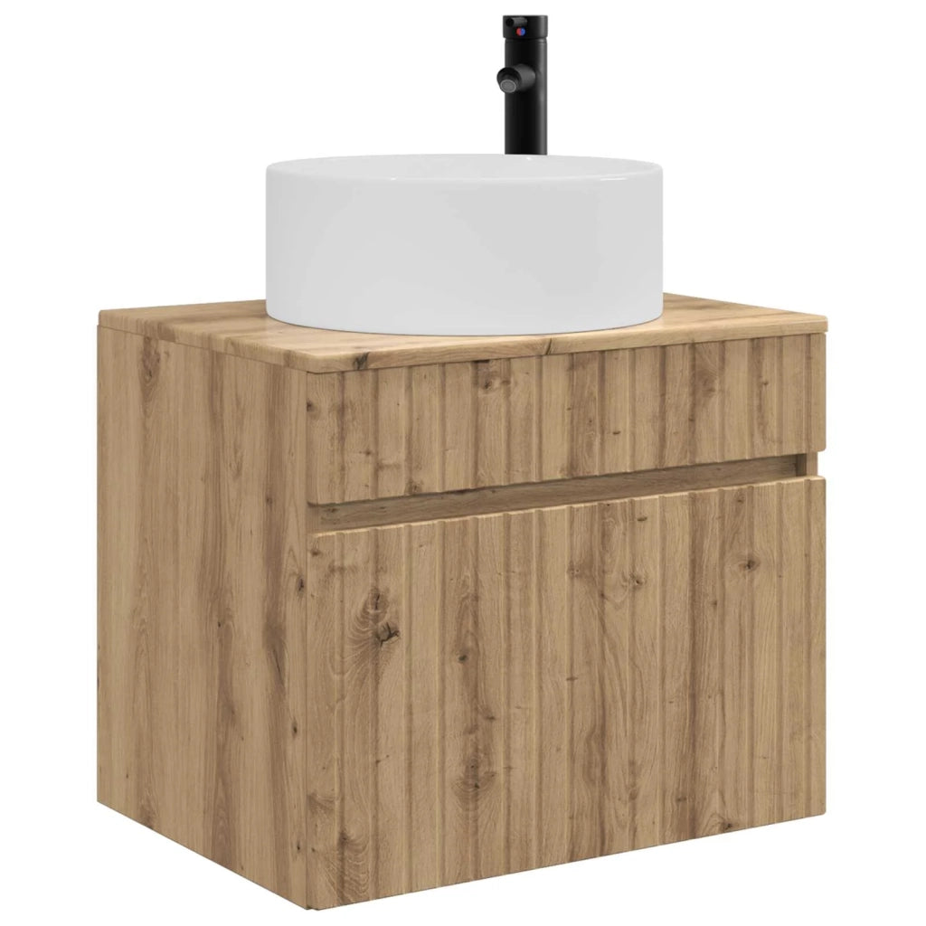 Mobiletto da Bagno a Muro Rovere Artigianale 59 x 44,5 x 50 cm