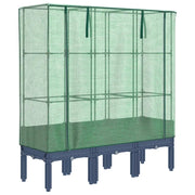 Fioriere | Cassetta per fiori | Letto Rialzato con Copertura Serra Effetto Rattan 120x40x140 cm