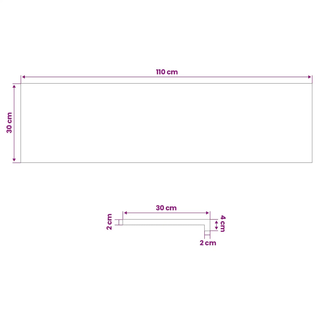 Gradini per scale 2 pz 110 x 30 x 2 cm Vernice 3446146