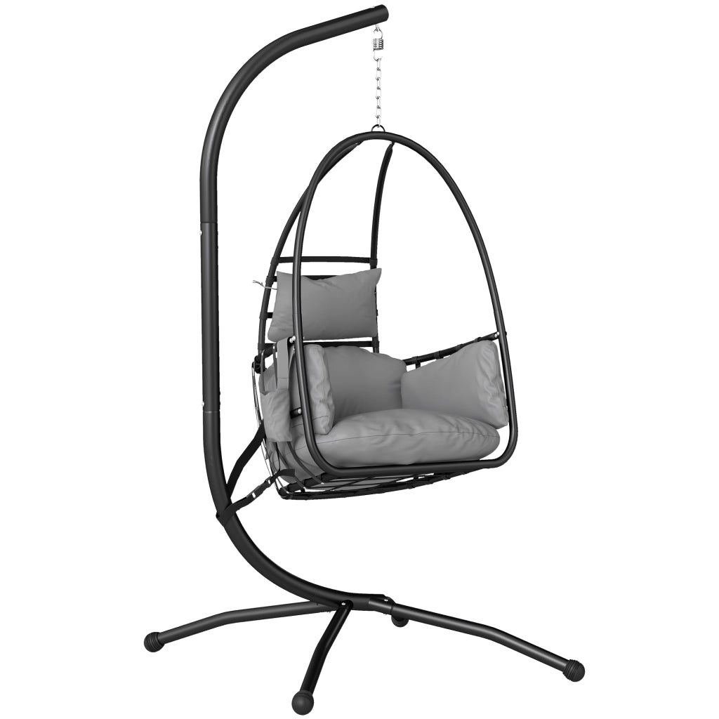 Sedia da pranzo con braccioli imbottita in tessuto grigio scuro ¨C Zephmum ¨C 120 kg