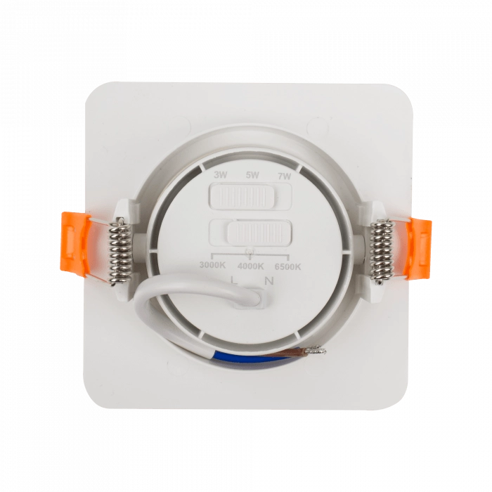 Faretto LED da incasso quadrato bianco CCT Ecolight
