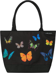 Borsa da donna con motivo farfalle dimensioni L42 x H30 x D15 cm borsa da spiaggia maniglia borsa da ufficio farfalla