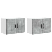 Pensile da cucina | Armadietto a muro LUCCA 2 pz Grigio Cemento 60 x 31 x 40 cm