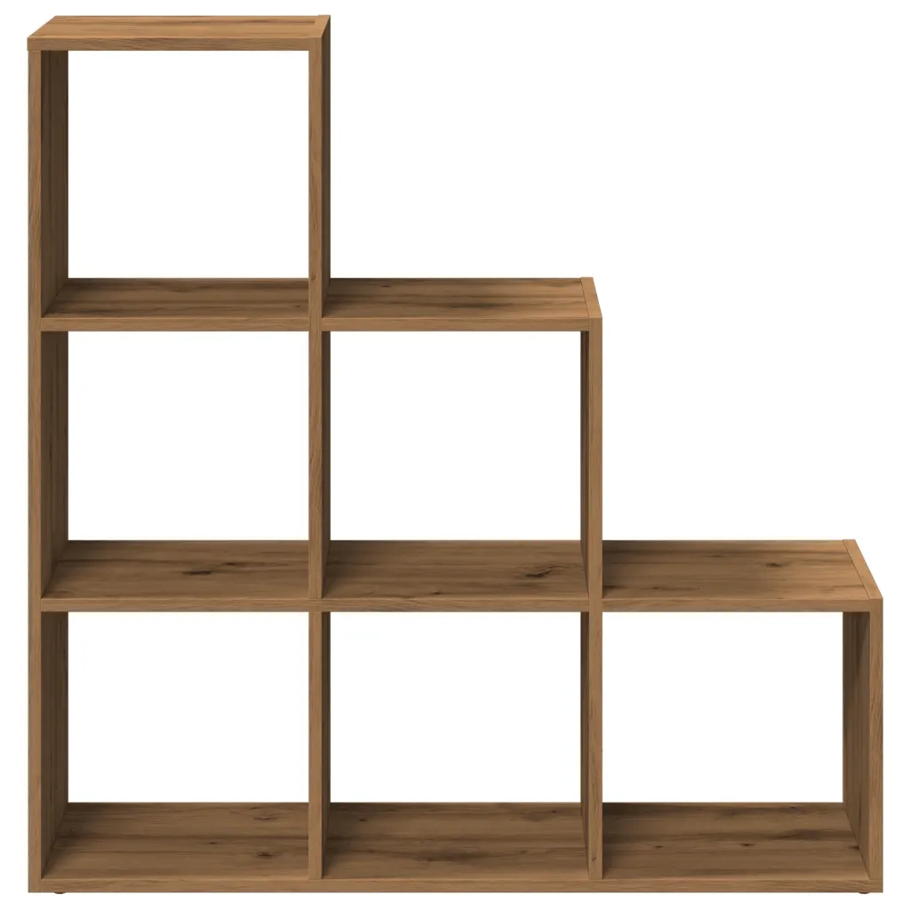 Libreria Divisorio 3Piani Rovere Artigianale 99x29x99Truciolato 857966