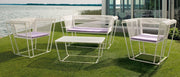 Set da Giardino Divano 2 Poltrone e Tavolino in rete Stirata Ranieri Royal