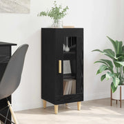 Credenza Rovere Nero 34.5 x 32.5 x 90 cm Legno multistrato
