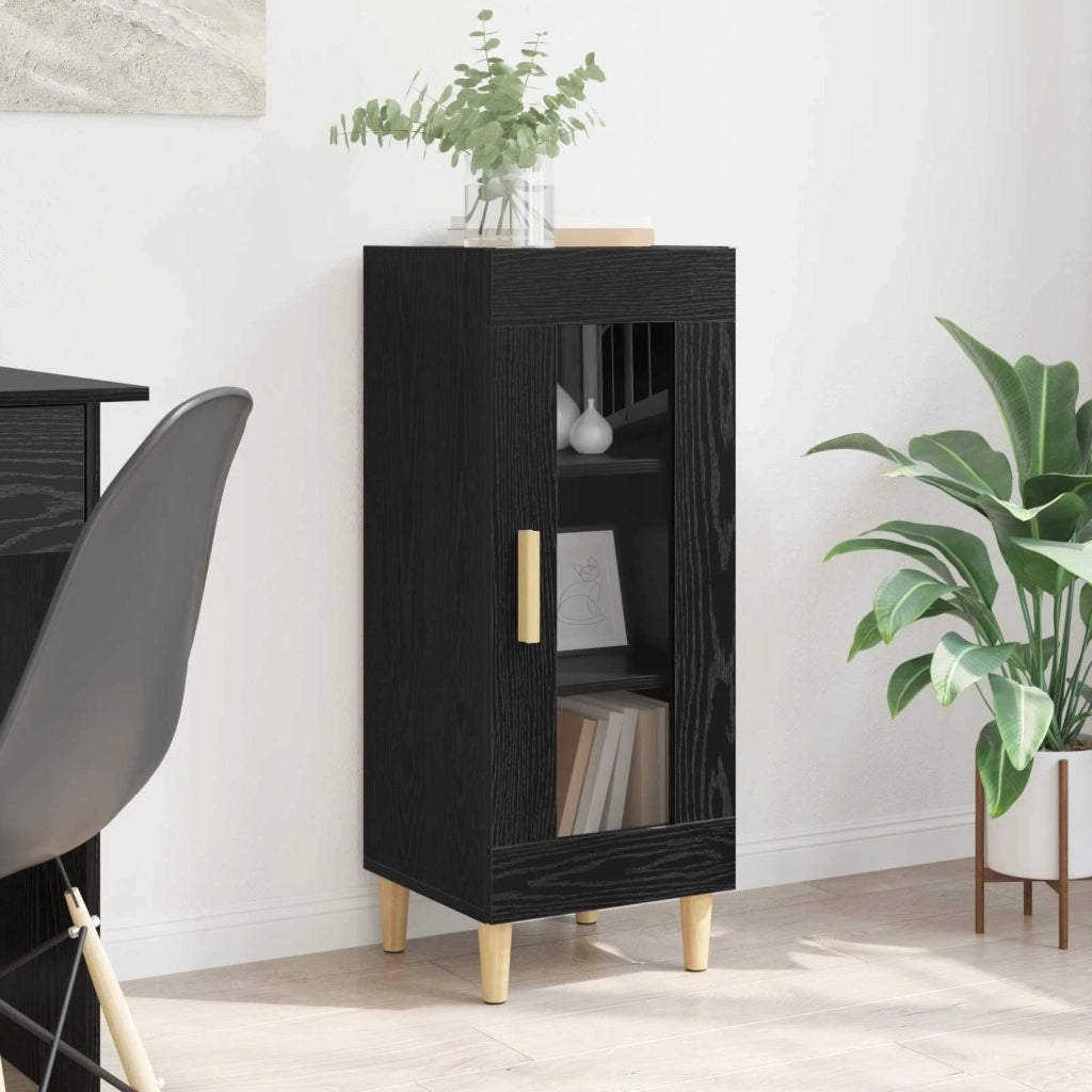 Credenza Rovere Nero 34.5 x 32.5 x 90 cm Legno multistrato