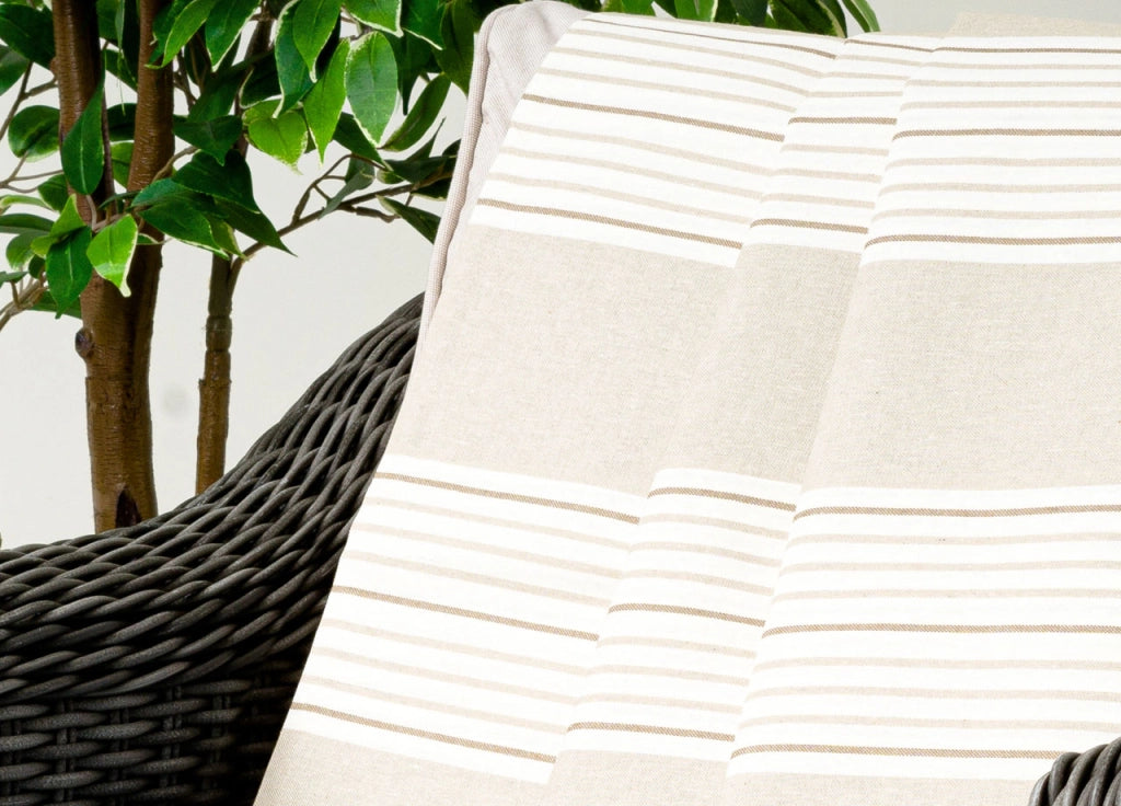 Telo Arredo Granfoulard Copritutto Cotone Made Italy Vari Disegni Arredatutto Copriletto Multiuso - 1 Piazza - Righine Beige