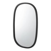 Specchio da parete ovale 70 x 50 cm nero opaco 03_0007896