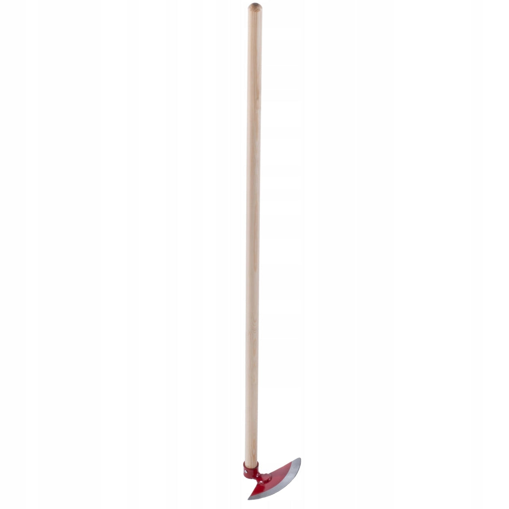 Zappa da giardino forgiata KADAX, manico in legno da 18 cm, affilata, lunga 123 cm, ideale per scavare.