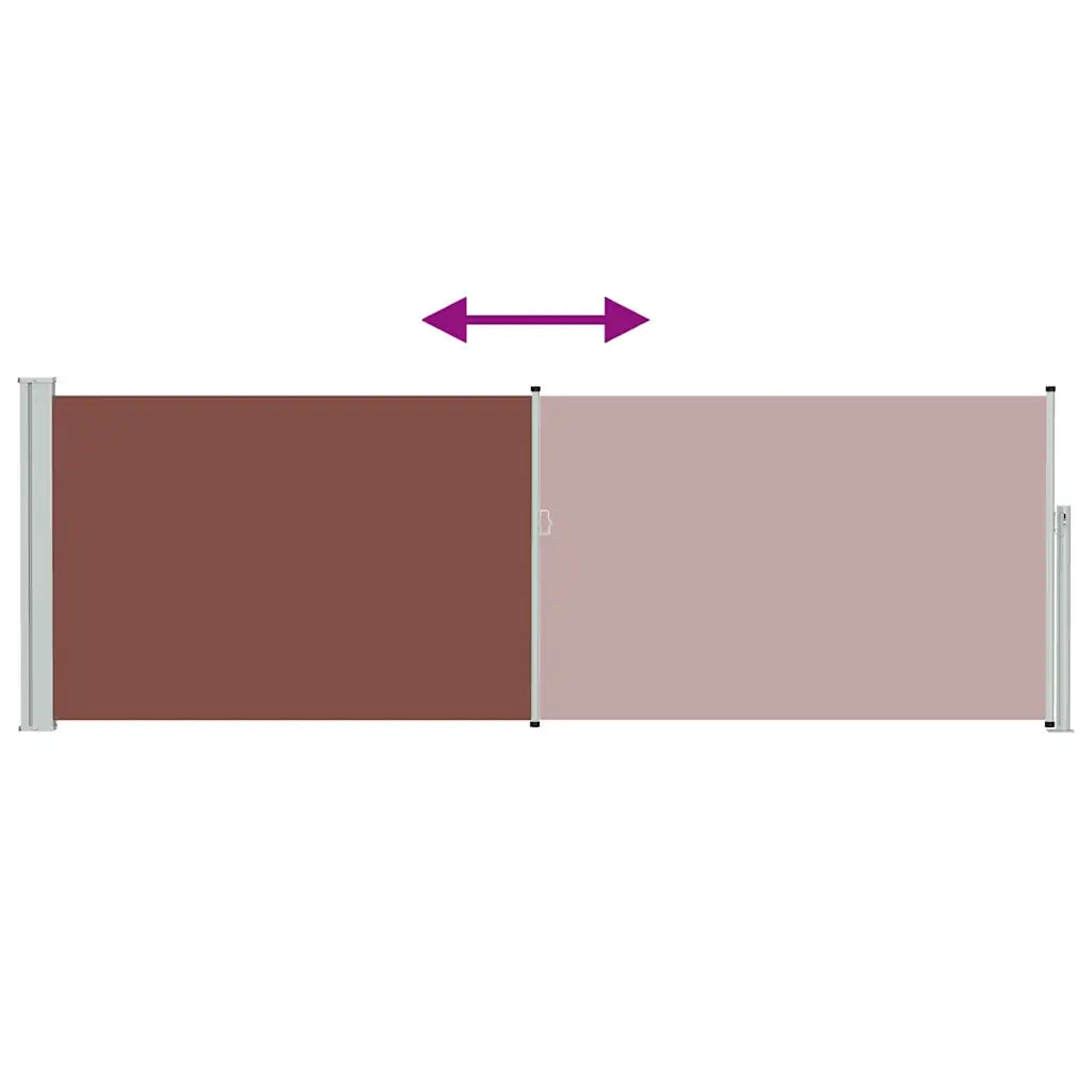 Tenda Laterale Retrattile per Patio 100x314 cm Marrone 48375