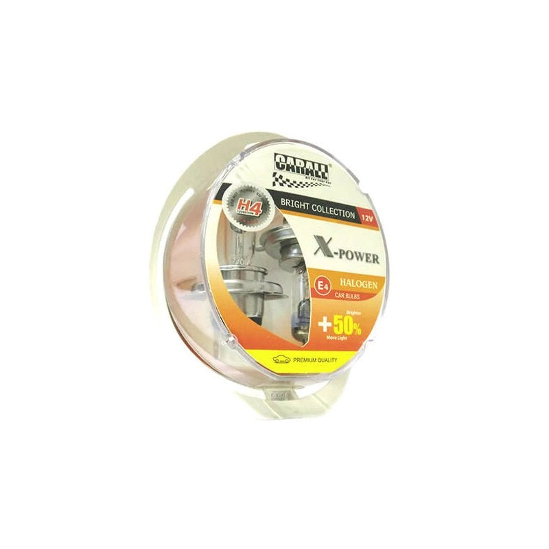 Coppia Lampada H4 12V 60/55W P43t X-Power +50% Luminosita T10 W5W Luci Posizione In Regalo