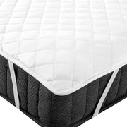 Proteggi materasso copri materasso trapuntato matrimoniale 140 x 200 cm cotone japara bianco
