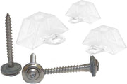 Spazzole a distanza 70/18 a forma di trapezio viti Spengler 45x45 acciaio inossidabile A2 - set da 100 pezzi