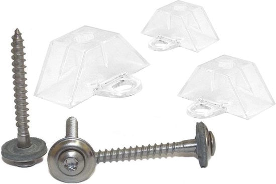 Spazzole a distanza 70/18 a forma di trapezio viti Spengler 45x45 acciaio inossidabile A2 - set da 100 pezzi
