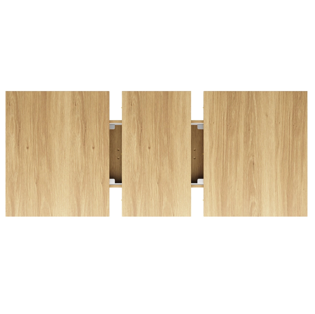 TAVOLO da pranzo allungabile 120-160 x 80 cm MDF Naturale e Marrone Chiaro