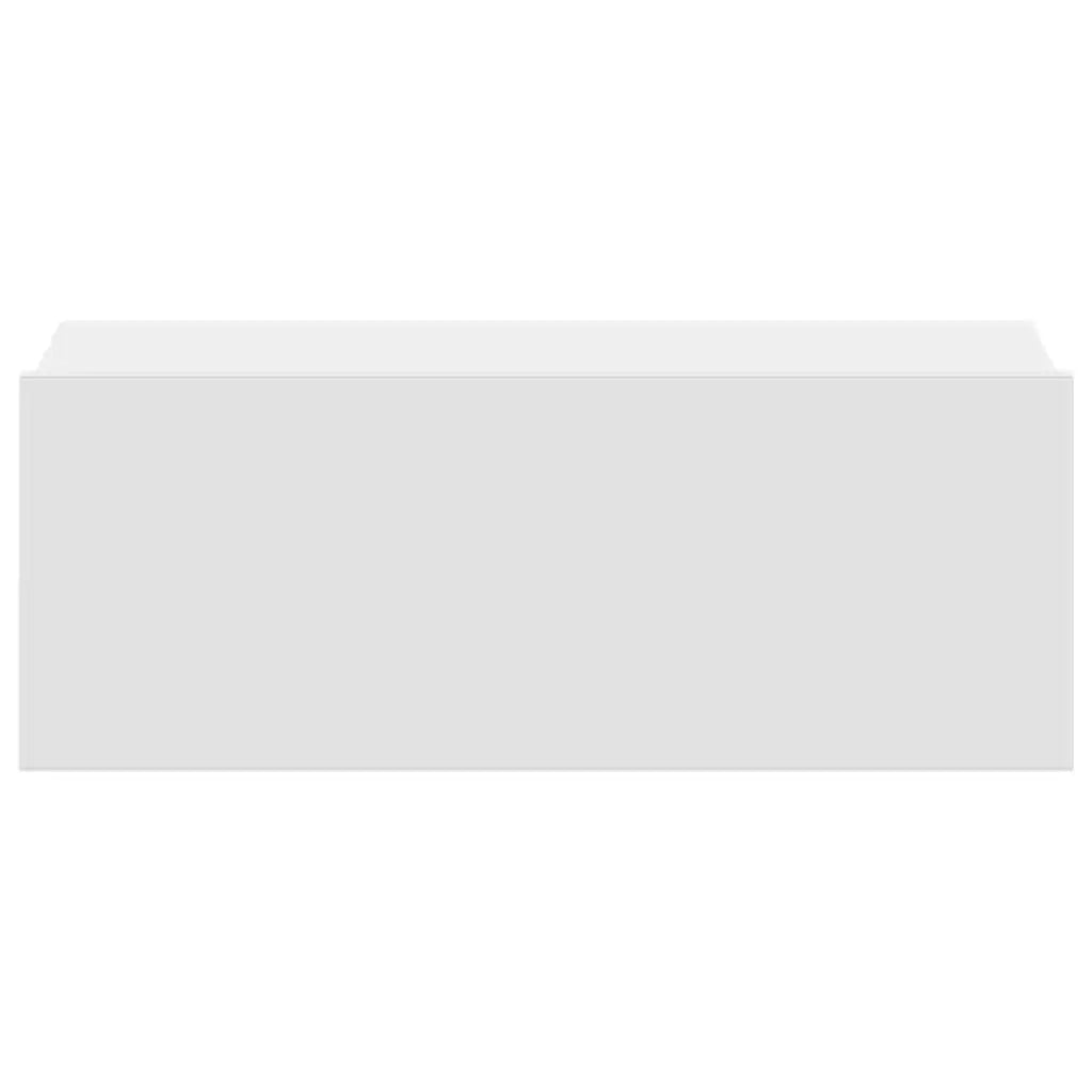 Comodino Pensile Bianco 40x30x15 cm in Legno Multistrato cod mxl 31313