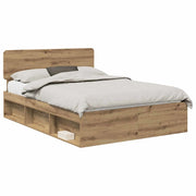 Letto matrimoniale | Letto per adulti | Struttura del letto Rovere Artigianale 140 x 190 cm