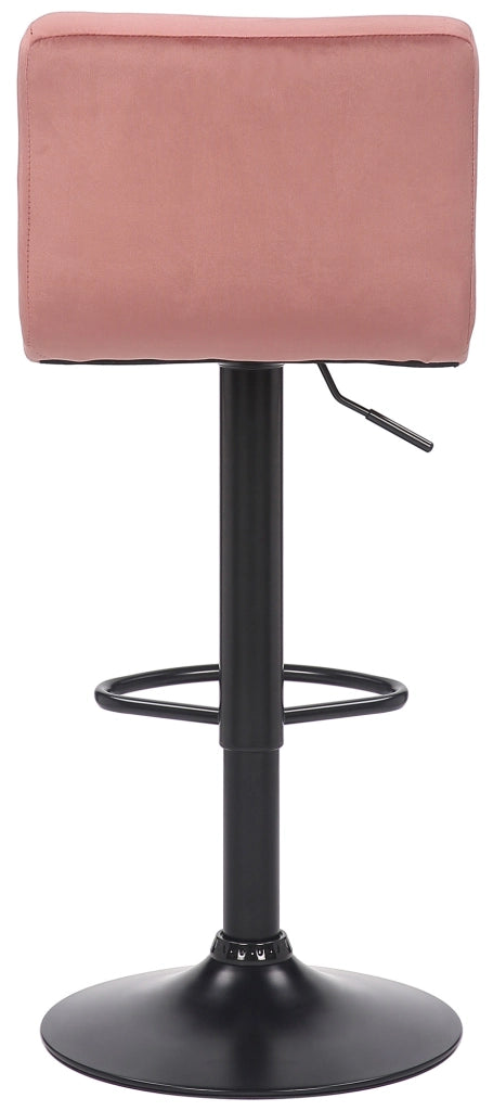 Set di 2 sgabelli bar Feni in velluto rosa