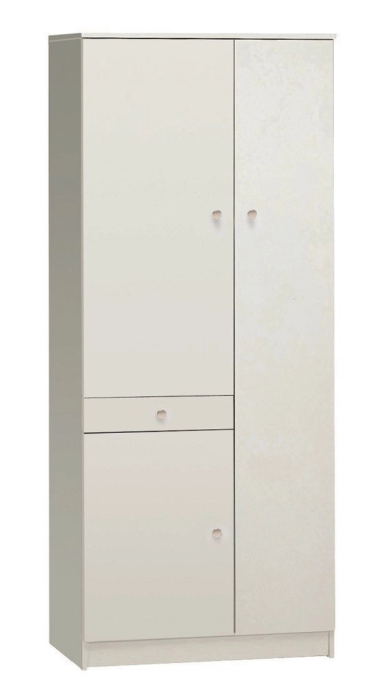 KIT ARMADIO MULTIUSO CON 6 RIPIANI REGOLABILI H183 L77 P34 Cm FINITURA BIANCO SARMOG 323k