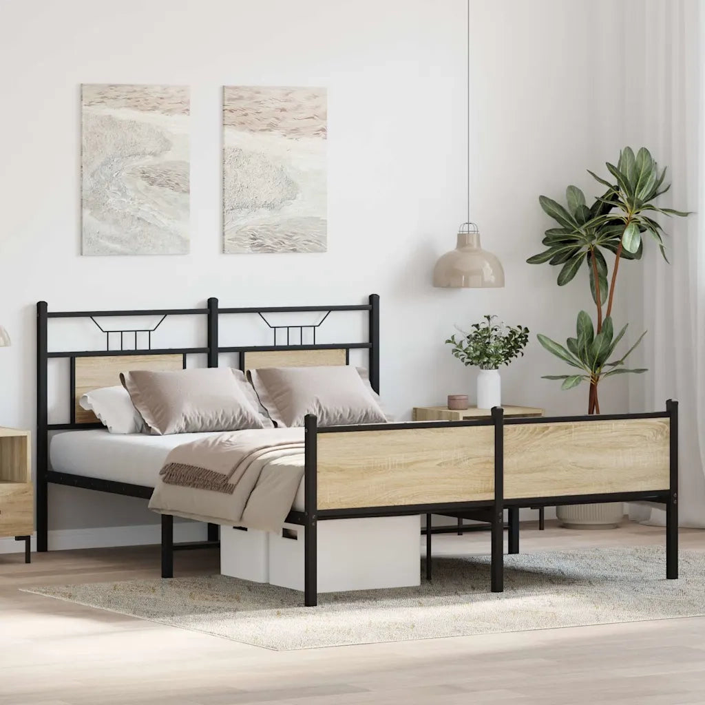 Giroletto senza Materasso Rovere Sonoma 150x200cm in Truciolato