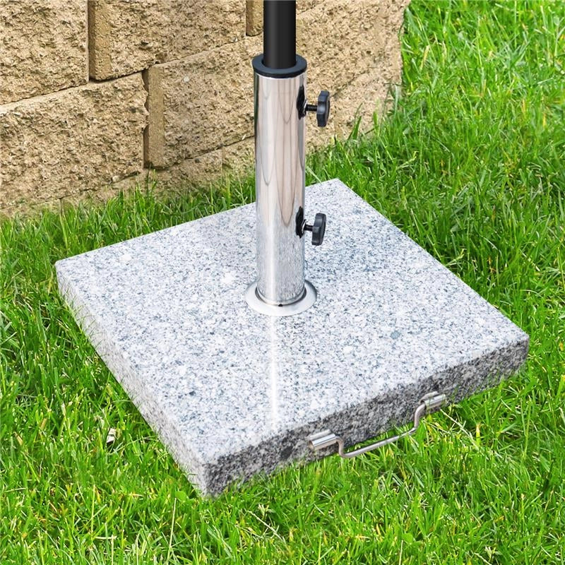 SUPPORTO BASE PER OMBRELLONE DA GIARDINO IN MARMO 29KG, 42X42X36CM