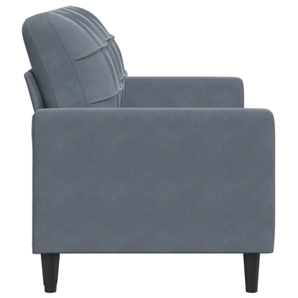 Divano | Divano da soggiorno | Sofa a 2 Posti grigio scuro140 cm in Velluto