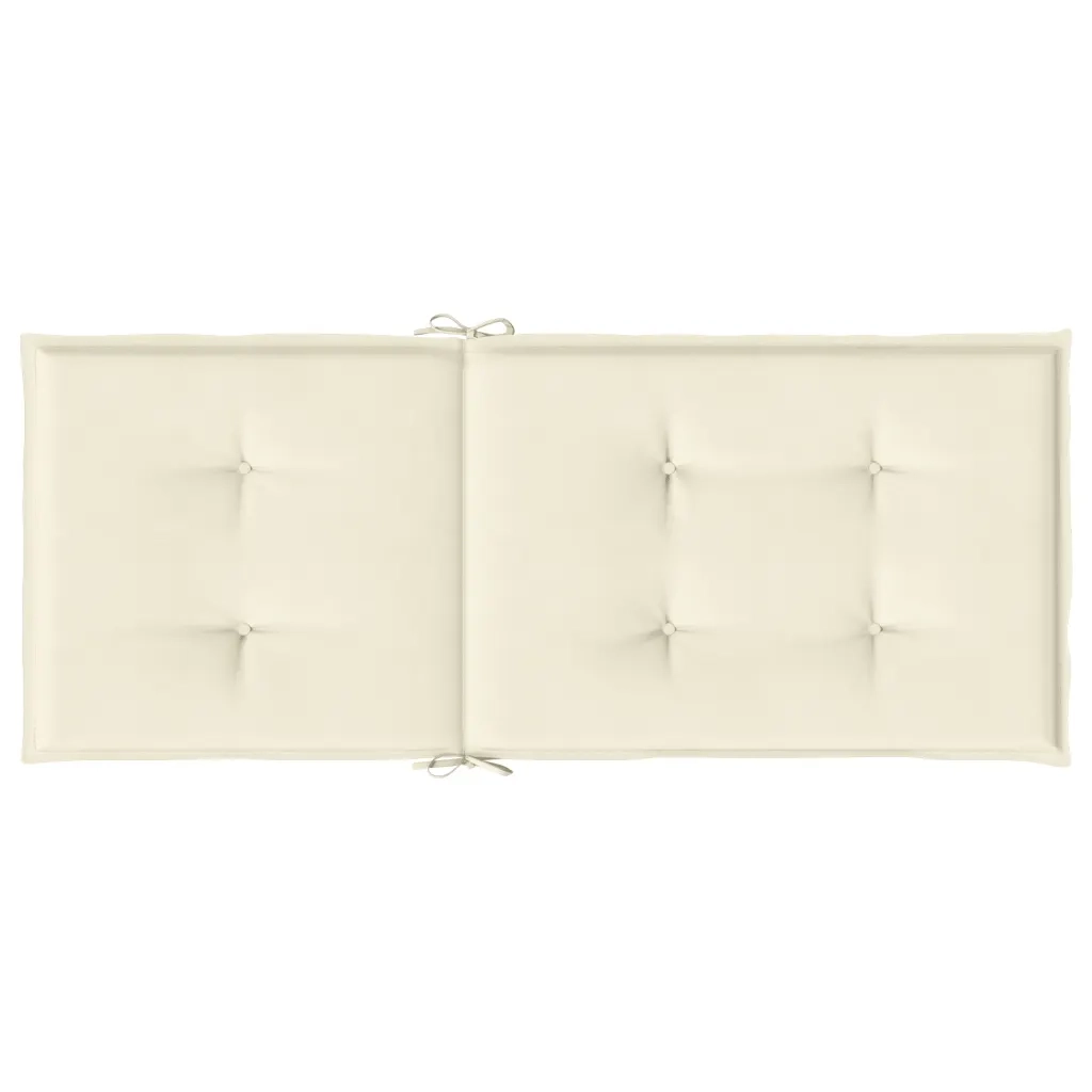 Cuscini per Sedie da Giardino 6 pz Crema 120x50x3 cm cod mxl 47484