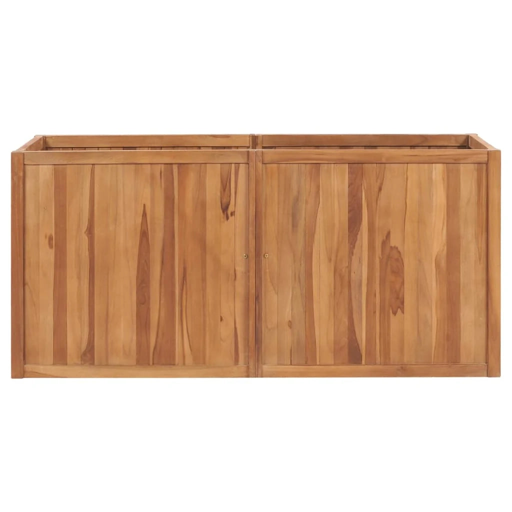 Aiuola rialzata/fioriera per piante fiori patio o giardino 150 x 50 x 70 cm legno massello di teak marrone 02_0039365