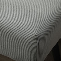 Panca Fondoletto 100x36x45 cm in Tessuto Effetto Velluto a Coste Grigio