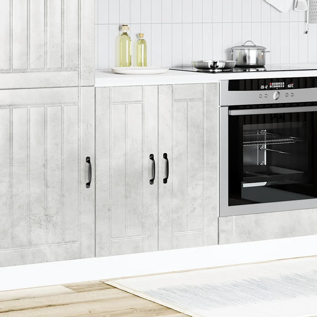 vidaXL Mobile Base Lavello Lucca Grigio Cemento in Legno Multistrato