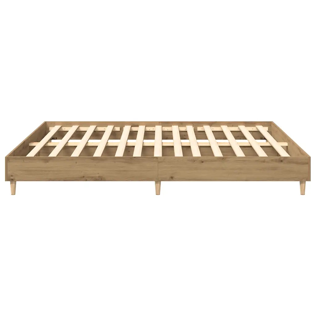 vidaXL Giroletto senza Materasso Rovere Artigianale 200x200 cm