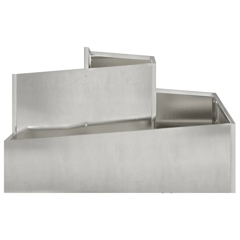Vaso da giardino Argento 80 x 80 x 50 cm Acciaio inossidabile 873582