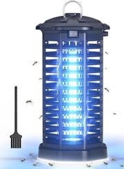 Lampada contro insetti con luce UV e illuminazione a LED - Uccello elettrico per interni ed esterni - 15W con protezione insetti 4200V