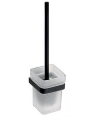 Scopino NERO brush in ottone nero e vetro 38,5 cm
