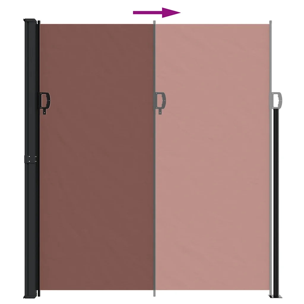 Tenda da Sole Laterale Retrattile-Tenda parasole per balcone per giardino Marrone 220x500 cm