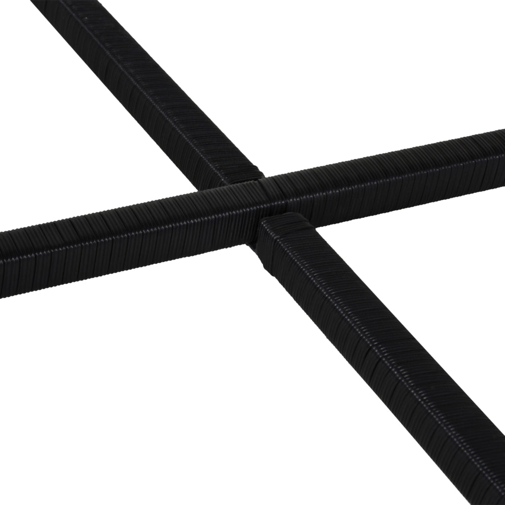 Set Divano da Giardino 8 Posti 9 Pezzi ¨C zephmum ¨C Resina Polyrattan Nero con Cuscini Beige